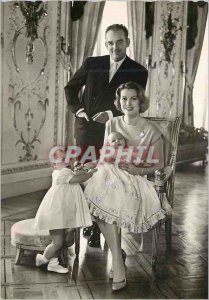 Postcard Modern Prince Rainier III Princess Grace Prince Albert Princess Caro...