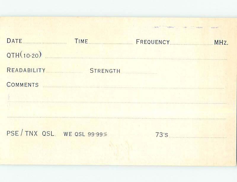 Pre-1980 RADIO CARD - CB HAM OR QSL Auckland New Zealand Australia AH3130