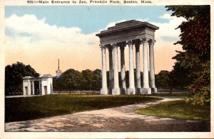 Massachusetts Boston Franklin Park Main Entrance To Zoo