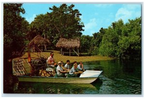 c1960 Everglade Airboat Tours Restaurant Tamiami Trail Ochopee Florida Postcard