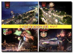 Postcard Modern Sun of the Riviera Promenade des Anglais night