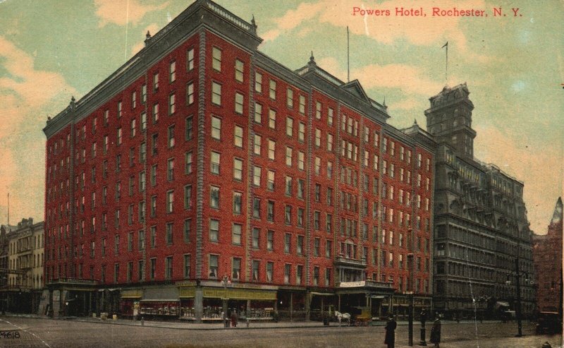 Vintage Postcard 1910's View of Powers Hotel Rochester New York N. Y.