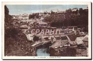 Old Postcard Avallon Cousin Bridge