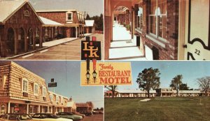 Vintage Postcard L-K Motel Family Restaurant Hotel Huber Heights Dayton Ohio OH