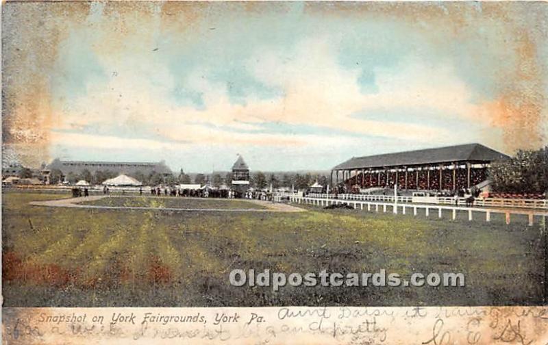 Snapshot of York Fairgrounds York, Pennsylvania, PA, USA Horse Racing 1906 a ...