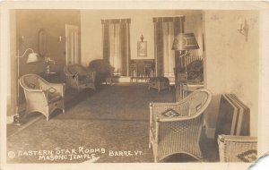 F86/ Barre Vermont RPPC Postcard c30s Eastern Star Interior Masonic Temple