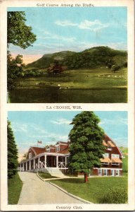 Golf Course, Country Club La Crosse WI Vintage Postcard N43