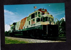 Seaboard Coast Line Railroad Train Bicentennial Colors Engine 1776 Postcard