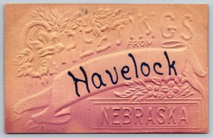 Greetings From Havelock - Nebraska Postcard -  1910