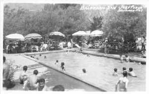 San Jose Purua Mexico 1940s RPPC Real Photo Postcard Balneario Swimming Pool