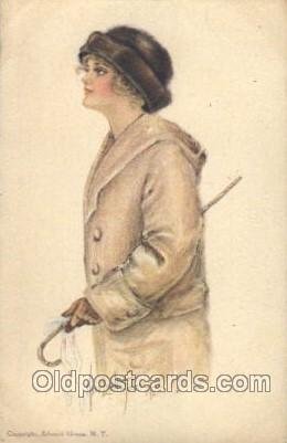 American Girl No. 41 Artist Signed Alice Luella Fidler (USA) 1914 crease top ...