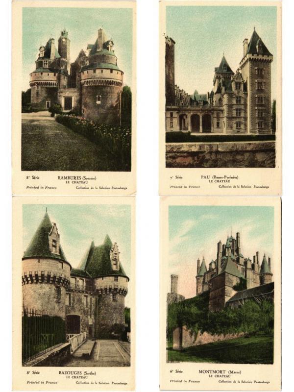 CASTLES CHATEAUX FRANCE 130 CPA COLLECTION PAUTAUBERGE