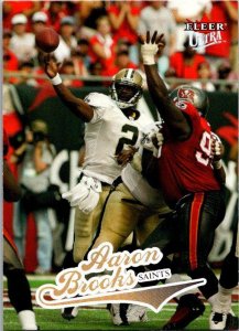 2004 Fleer Football Card Aaron Brooks New Orleans Saints sk9351