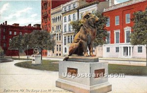 Barye Lion, Mt Vernon Place in Baltimore, Maryland