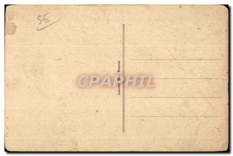 Postcard Old Girl Baud Folklore Costume