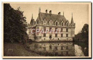 Old Postcard Chateaux De La Loire Chateau d & # 39Azay Rideau