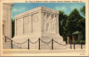 Vtg Tomb of Unknown Soldier Arlington National Cemetery Virginia VA Postcard