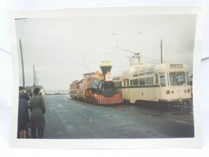 Old Illuminated Train Tram & Fleetwood 327 Vintage Original Photo Blackpool 1962