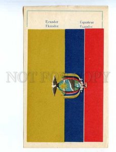 179780 ECUADOR flag old paper flag card 1957 year