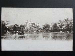 Wolverhampton Exhibition Lake and Swan Boats c1902 UB by Whittick Photographer