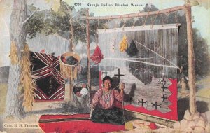 Navajo Indian Blanket Weaver Vintage Postcard AA9961