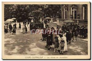 Postcard Old Course Dupanloup Pupils in recreation