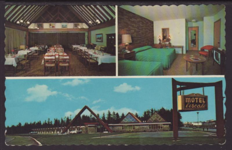 Motel L'escale,Val D'or,Quebec,Canada Postcard BIN