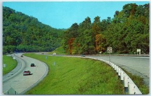 Postcard - Interstate Highway - Route 70, Wheeling, West Virginia