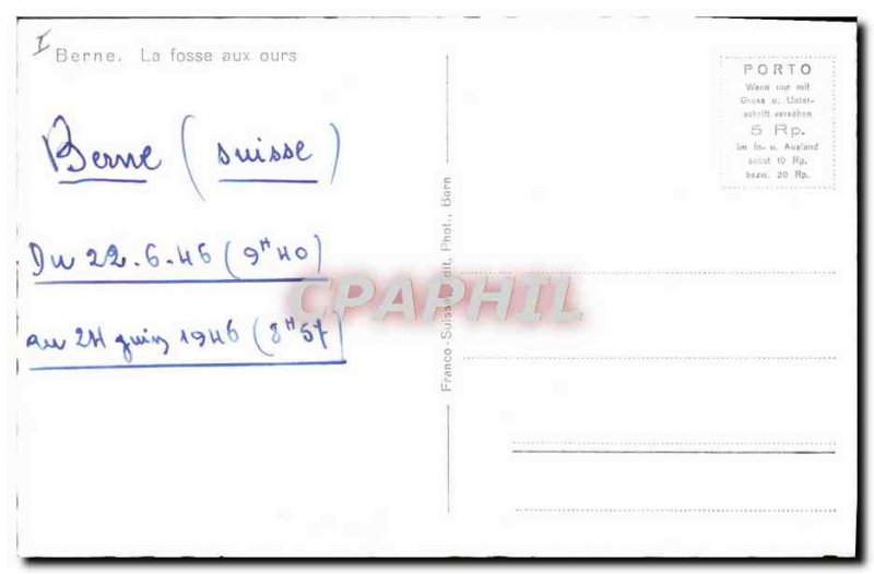 Postcard Old Bear Bern Barengraben