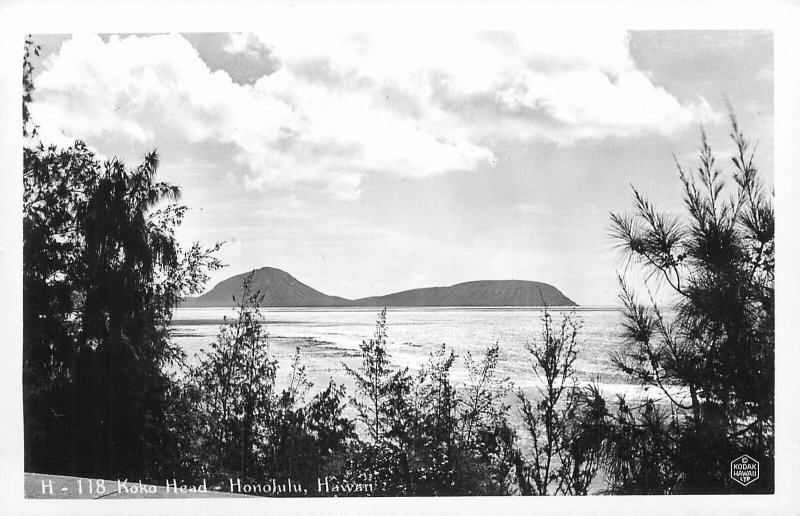 Postcard RPPC 1940s Hawaii Honolulu Koko Head H-118 Kodak 23-11142