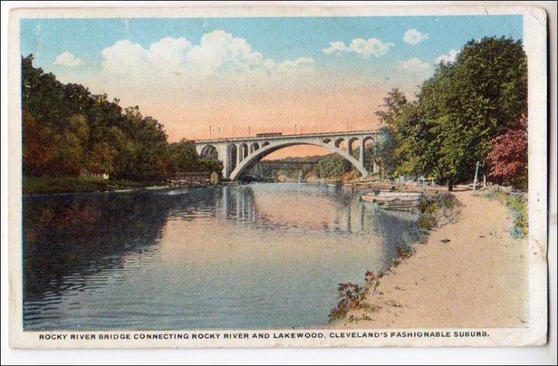 OH - Lakewood. Rocky River Bridge, Cleveland Suburb