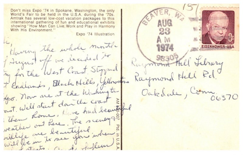 Washington   Spokane Expo 74   Areial View Amtrak