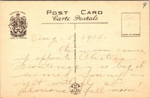 Historic Champlain Monument Quebec Canada Scenic Overlook WB WOB Postcard 