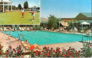 Lincoln Lodge Pool & Golf Course Columbus Ohio Multiview Postcard 1970