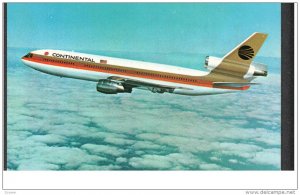 LOS ANGELES, California, 1950-1970's; Continental DC-10, Airplane