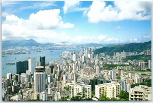 Postcard - The Eastern part of Hong Kong Island and the racetrack - China