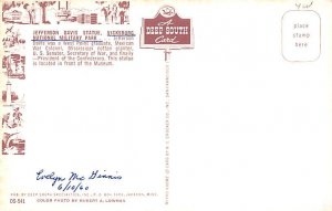 Jefferson Davis statue, Vicksburg National military Park USA Civil War Postcard