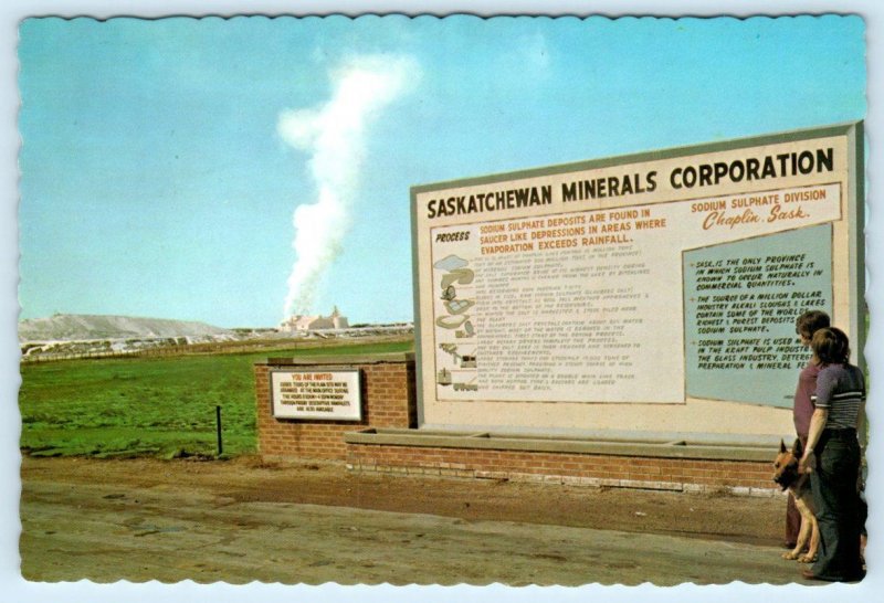 CHAPLIN, Saskatchewan Minerals Co. Canada ~ SODIUM SOLPHATE PLANT 4x6 Postcard