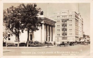 RPPC WASHIE CO. COURT HOUSE RIVERSIDE HOTEL RENO NEVADA VIEW REAL PHOTO POSTCARD