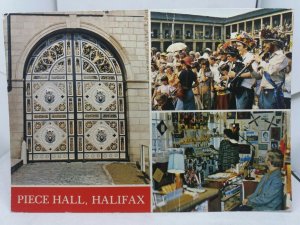 Vintage Postcard Piece Hall Halifax Cast Iron Gate Summer Entertainment Shop