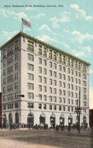 Vintage Postcard First National Bank Building Historic Landmark Lincoln Nebraska