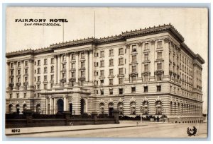 San Francisco California CA Postcard RPPC Photo Fairmont Hotel Building 1912