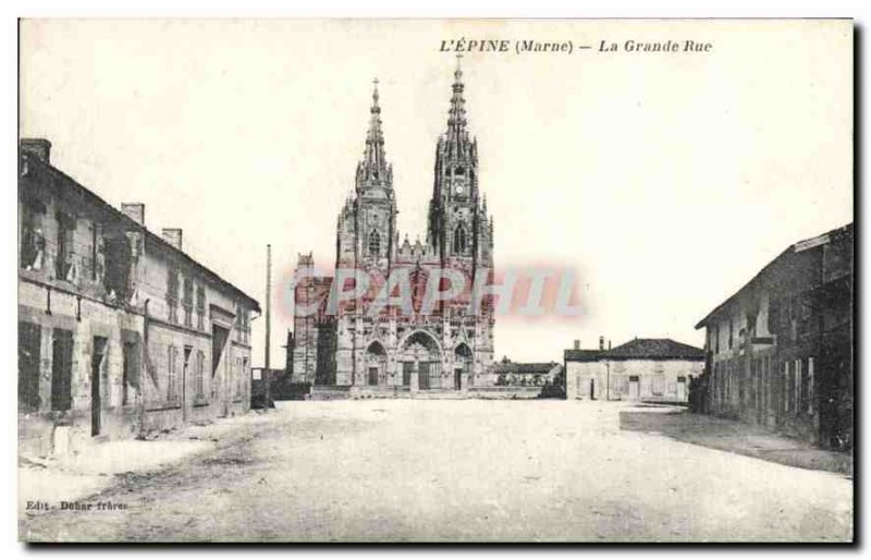 Old Postcard The Thorn Marne La Grande Rue