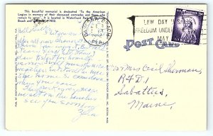 1940s DAYTONA BEACH FLORIDA FL AMERICAN LEGION MEMORIAL FOUNTAIN POSTCARD P2665