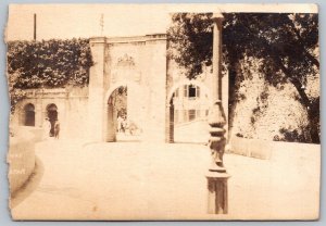 GIBRALTAR c1918 RPPC Real Photo Postcard Waterport Gate torn left end