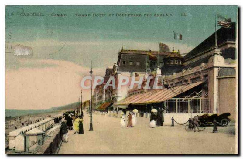 Cabourg Old Postcard Casino Grand Hotel and English Boulevard