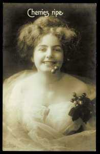 Cherries ripe risque RPPC - Rochester Photo