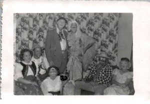 Real Photo - Couples Dressed for Halloween Party - California - 1950s