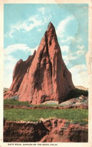 Vintage Postcard 1920's Gate Rock of the Garden of the Gods Colorado Springs CO