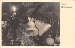 BG4853 weihnachten christmas fir branch candle  bell  germany greetings